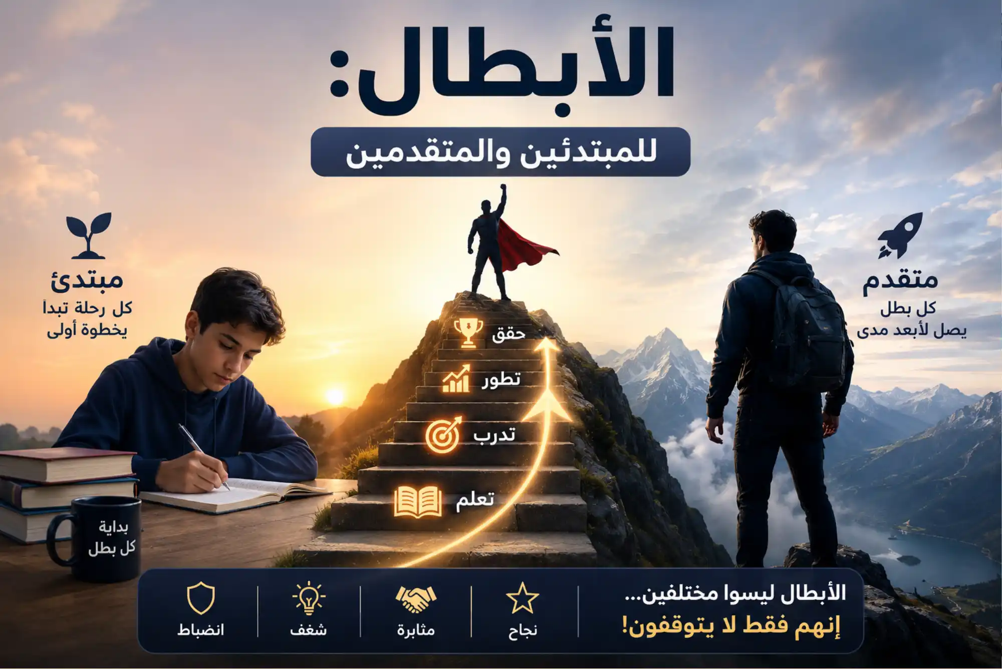 الأبطال للمبتدئين والمتقدمين